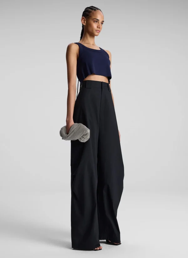 Women A.L.C. Tops | Tees & Tanks>Halsey Cropped Cotton Rib Tank