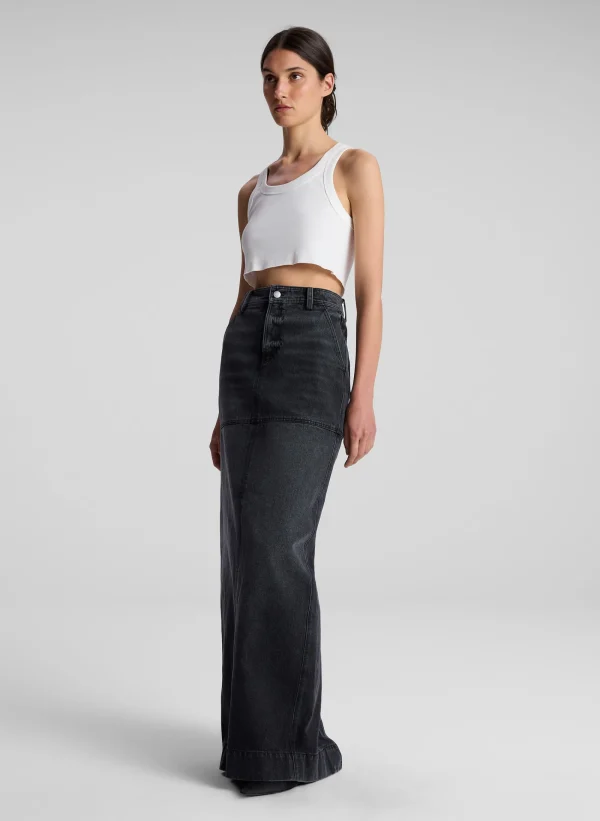 Women A.L.C. Tops | Tees & Tanks>Halsey Cropped Cotton Rib Tank