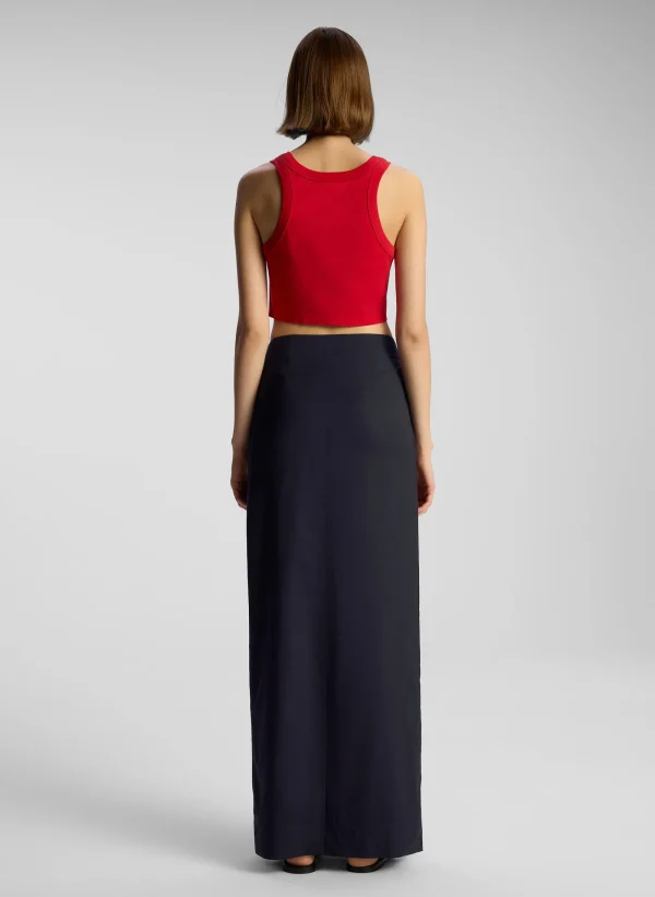 Women A.L.C. Tops | Tees & Tanks>Halsey Cropped Cotton Rib Tank