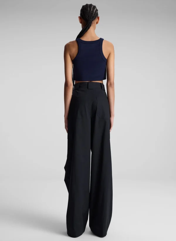 Women A.L.C. Tops | Tees & Tanks>Halsey Cropped Cotton Rib Tank