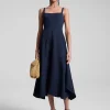 Women A.L.C. Dresses>Harlow Linen Midi Dress