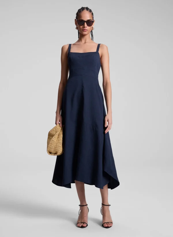 Women A.L.C. Dresses>Harlow Linen Midi Dress