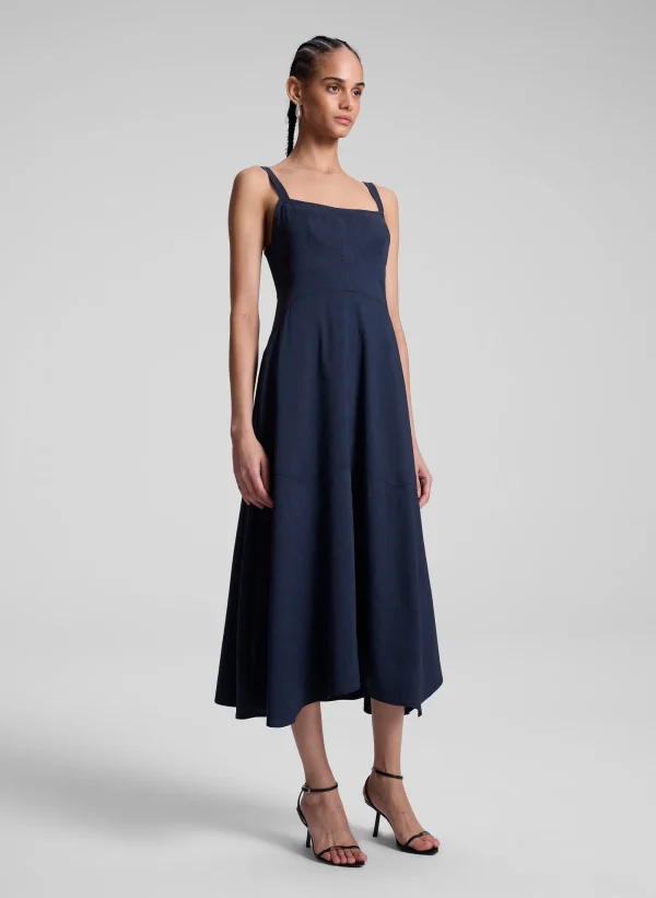 Women A.L.C. Dresses>Harlow Linen Midi Dress