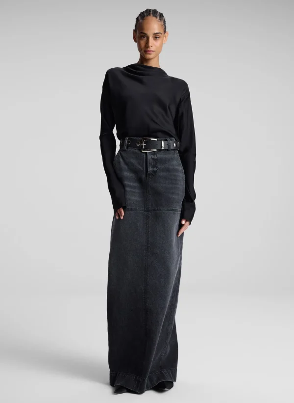 Women A.L.C. Bottoms | Skirts>Hunter Denim Maxi Skirt