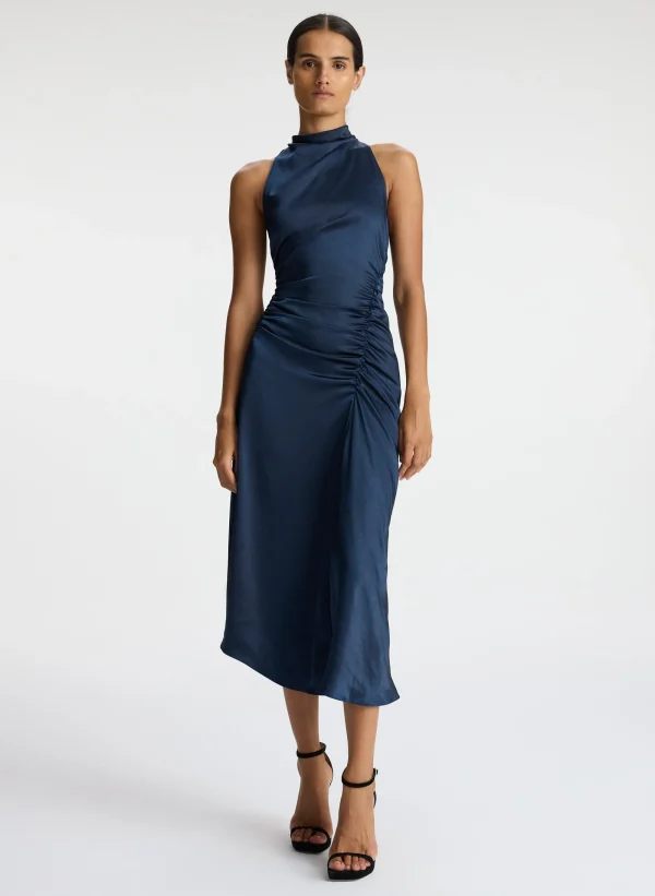Women A.L.C. Dresses>Inez Satin Midi Dress