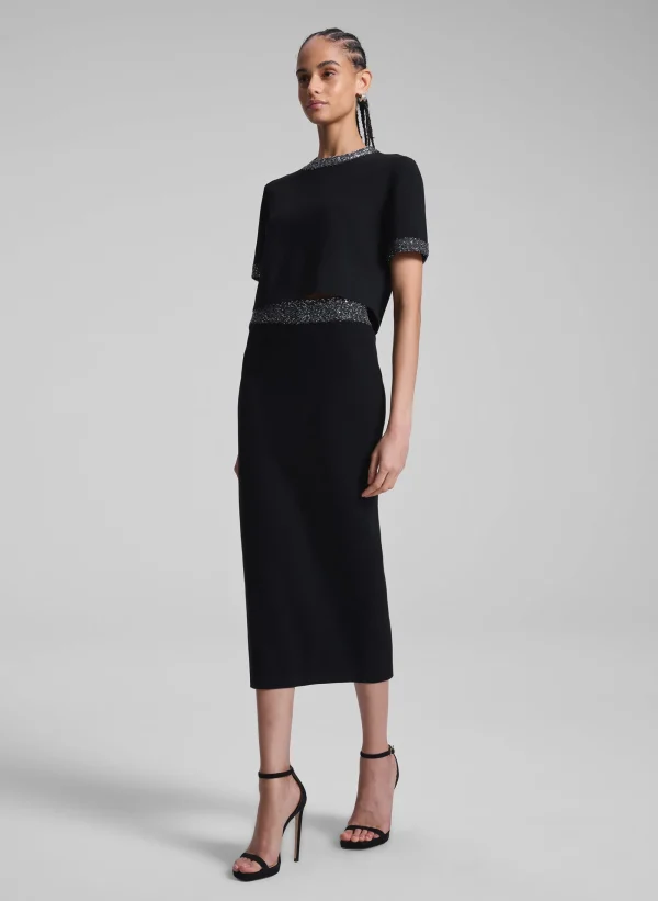 Women A.L.C. Knitwear | Bottoms>Jane Sequin Embellished Knit Midi Skirt