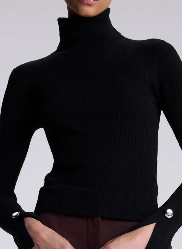 Women A.L.C. Tops | Knitwear>Jett Cable Knit Merino Turtleneck Top
