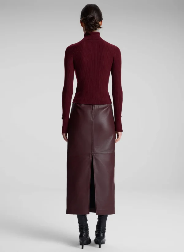 Women A.L.C. Tops | Knitwear>Jett Cable Knit Merino Turtleneck Top