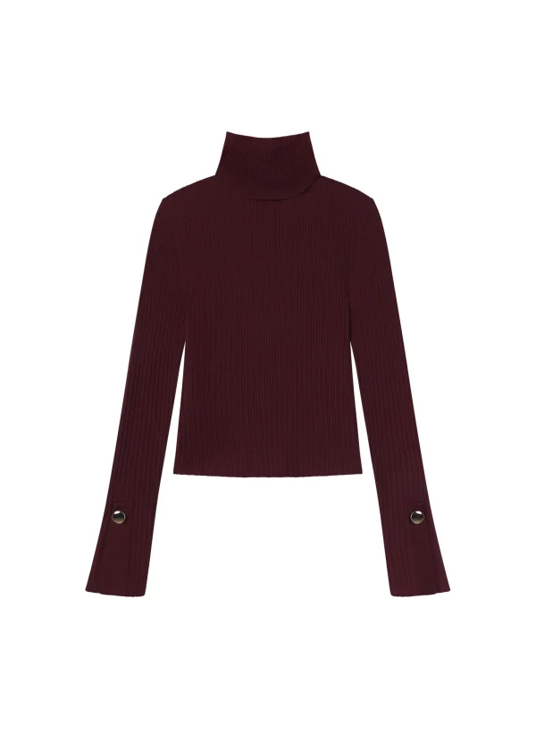 Women A.L.C. Tops | Knitwear>Jett Cable Knit Merino Turtleneck Top