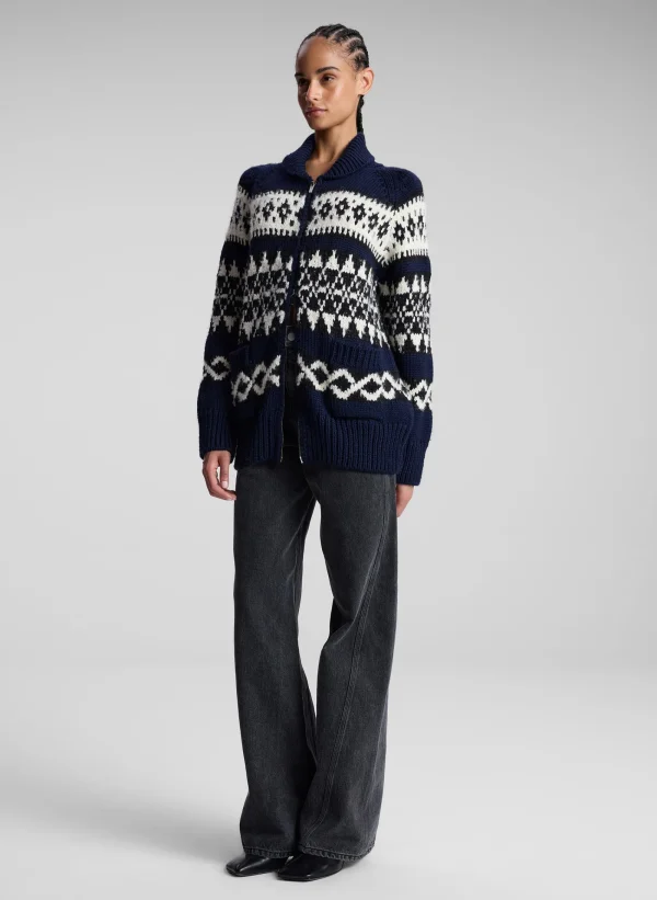 Women A.L.C. Tops | Sweaters>Joanna Merino Fairisle Cardigan