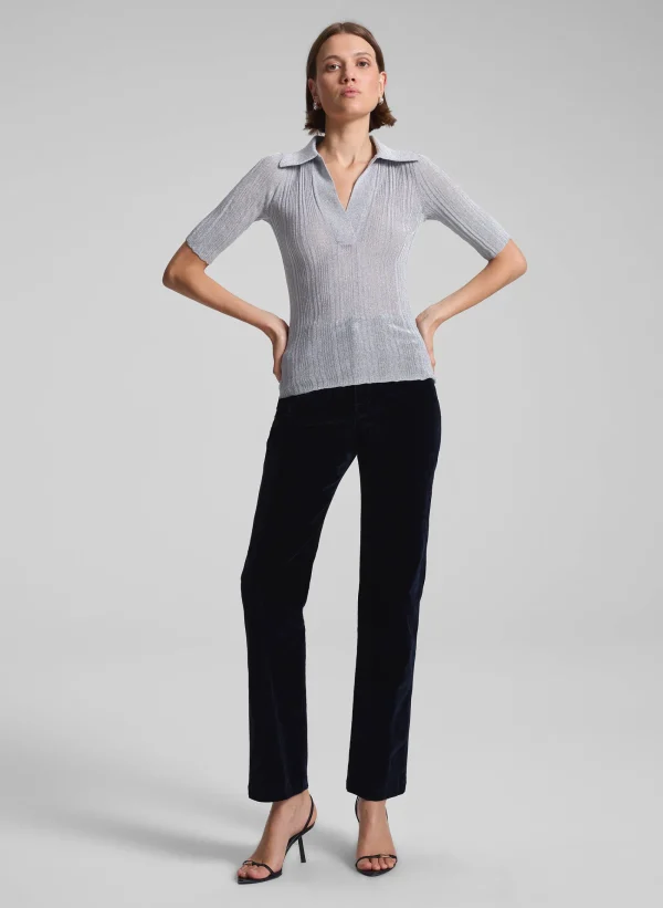 Women A.L.C. Tops | Knitwear>Joey Metallic Knit Top