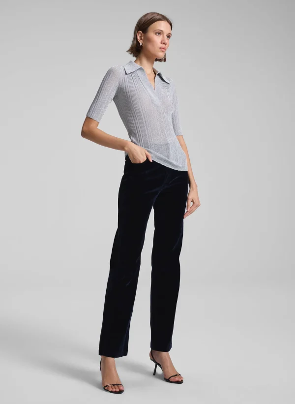 Women A.L.C. Tops | Knitwear>Joey Metallic Knit Top