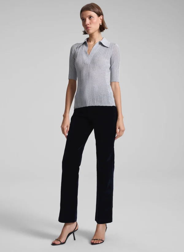 Women A.L.C. Tops | Knitwear>Joey Metallic Knit Top