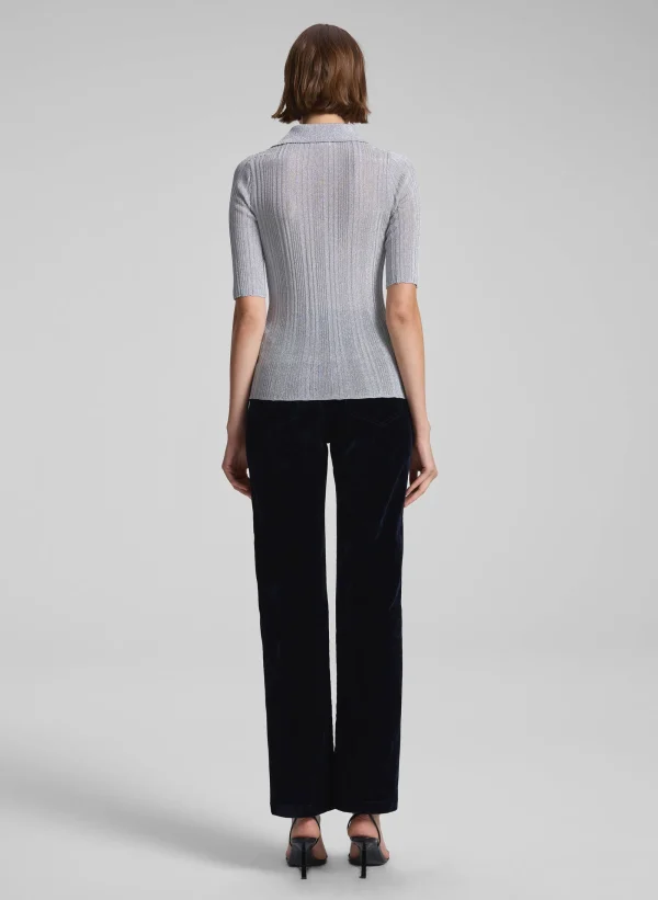 Women A.L.C. Tops | Knitwear>Joey Metallic Knit Top