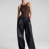 Women A.L.C. Bottoms>Jones Leather Wide Leg Pant