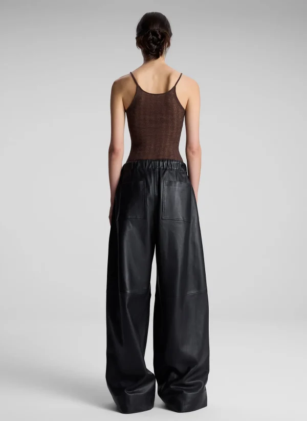 Women A.L.C. Bottoms>Jones Leather Wide Leg Pant