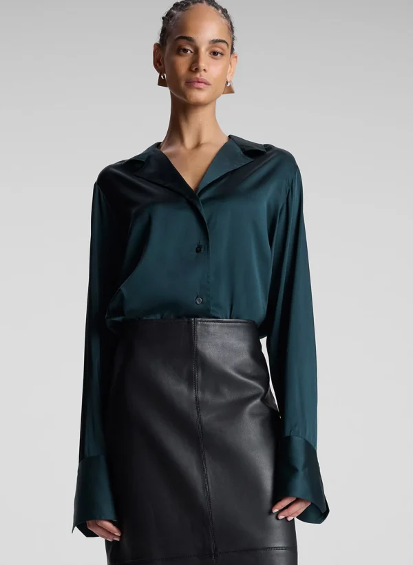 Women A.L.C. Tops>Kass Stretch Silk Top