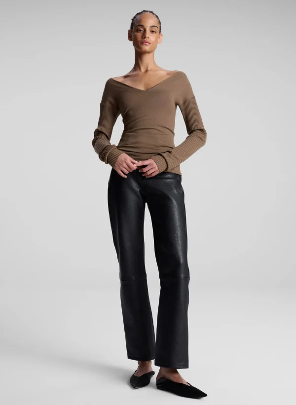 Women A.L.C. Tops | Knitwear>Keaton Ribbed Merino Top