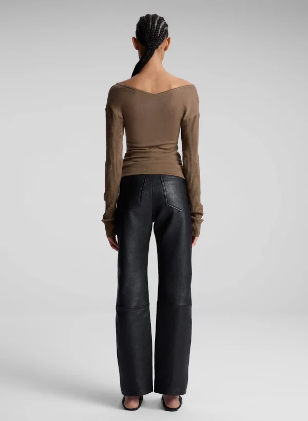 Women A.L.C. Tops | Knitwear>Keaton Ribbed Merino Top