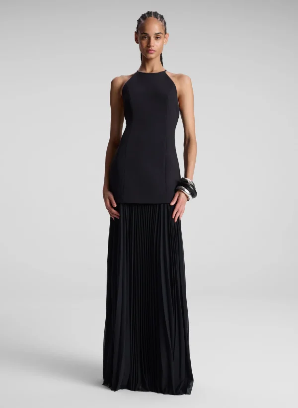 Women A.L.C. Dresses>Lana Pleated Maxi Dress