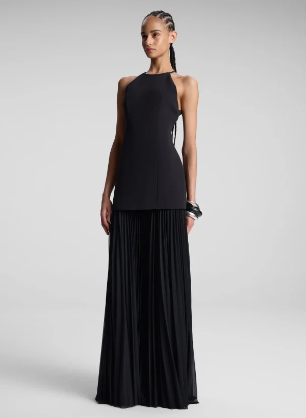 Women A.L.C. Dresses>Lana Pleated Maxi Dress