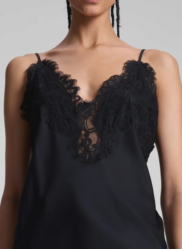 Women A.L.C. Tops | Tees & Tanks>Lennon Satin And Lace Camisole Top