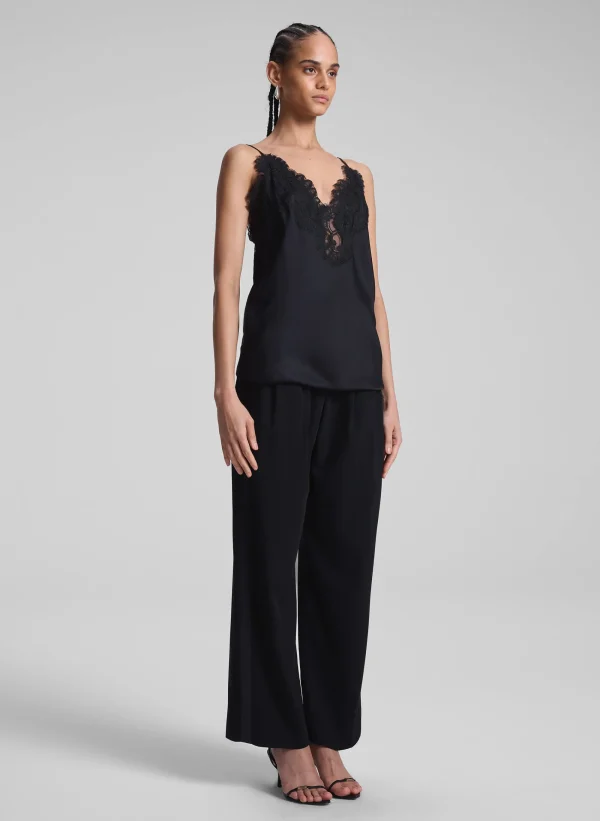 Women A.L.C. Tops | Tees & Tanks>Lennon Satin And Lace Camisole Top