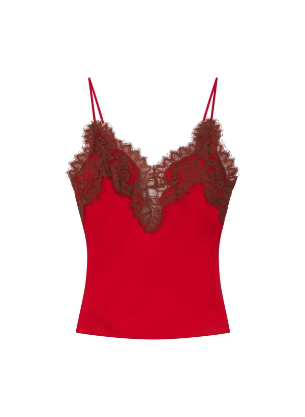 Women A.L.C. Tops | Tees & Tanks>Lennon Satin And Lace Camisole Top