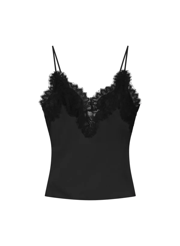 Women A.L.C. Tops | Tees & Tanks>Lennon Satin And Lace Camisole Top