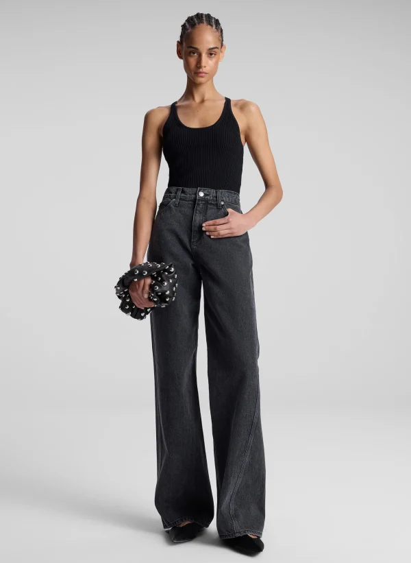 Women A.L.C. Tops>Lucy Ribbed Bodysuit