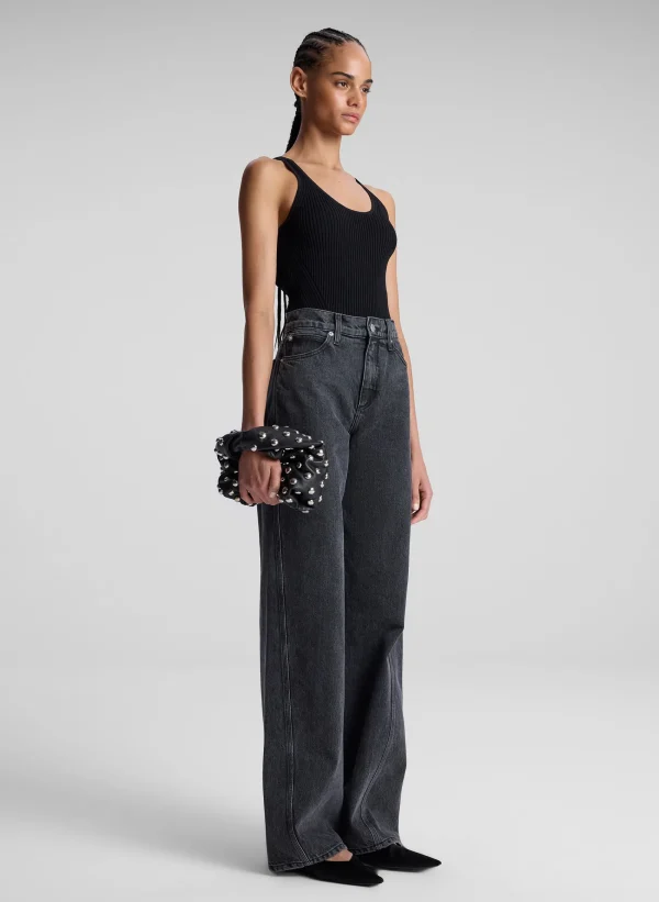 Women A.L.C. Tops>Lucy Ribbed Bodysuit