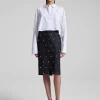 Women A.L.C. Tops>Mackie Embellished Cropped Cotton Shirt