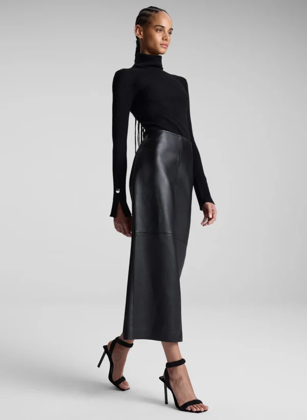 Women A.L.C. Bottoms | Skirts>Marta Leather Midi Skirt