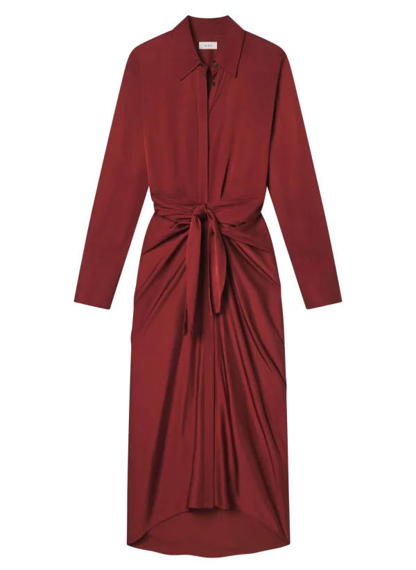 Women A.L.C. Dresses>Mila Satin Maxi Shirtdress