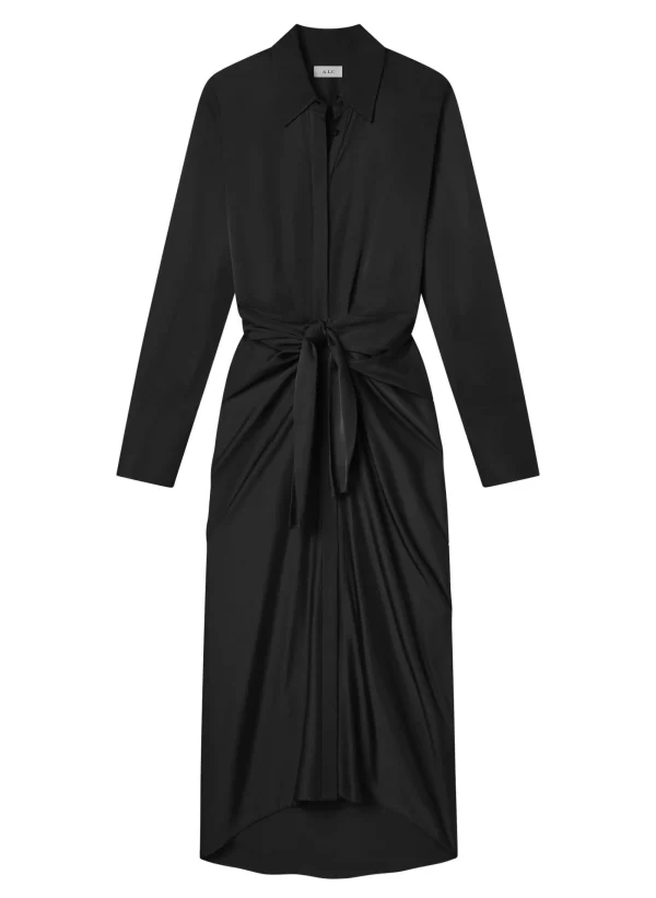 Women A.L.C. Dresses>Mila Satin Maxi Shirtdress