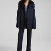 Women A.L.C. Jackets & Coats>Nolan Faux Fur Trim Coat