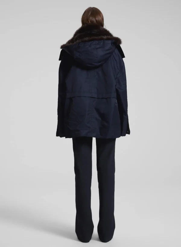 Women A.L.C. Jackets & Coats>Nolan Faux Fur Trim Coat