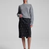 Women A.L.C. Bottoms | Skirts>Opal Embellished Wool Pencil Skirt