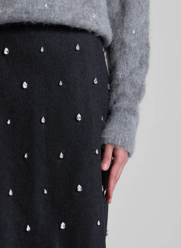 Women A.L.C. Bottoms | Skirts>Opal Embellished Wool Pencil Skirt