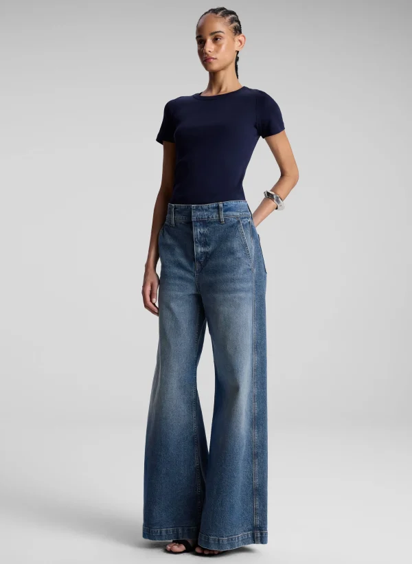 Women A.L.C. Tops | Tees & Tanks>Paloma Cotton Rib Baby Tee