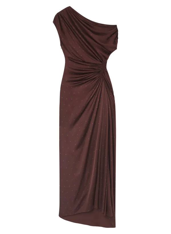 Women A.L.C. Dresses>Penny Embellished Satin Maxi Dress