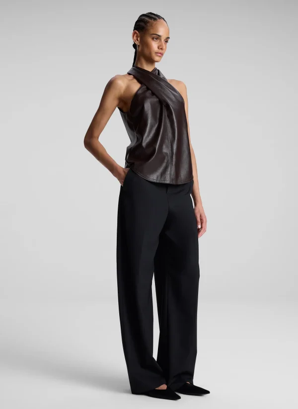 Women A.L.C. Tops>Quinn Vegan Leather Halter Top