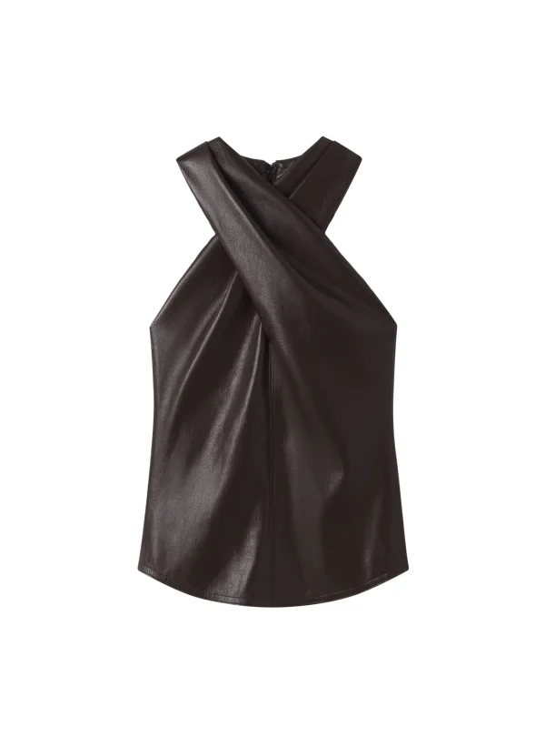 Women A.L.C. Tops>Quinn Vegan Leather Halter Top