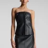 Women A.L.C. Tops>Renee Strapless Leather Top