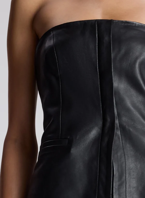 Women A.L.C. Tops>Renee Strapless Leather Top