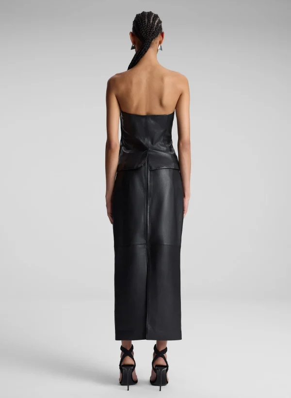 Women A.L.C. Tops>Renee Strapless Leather Top