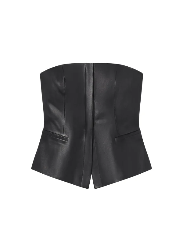 Women A.L.C. Tops>Renee Strapless Leather Top