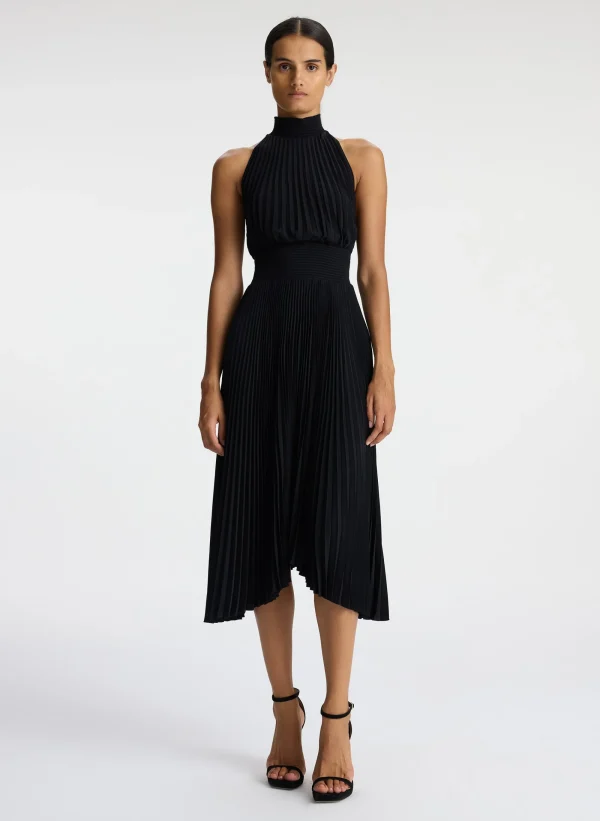 Women A.L.C. Dresses>Renzo Matte Pleated Dress