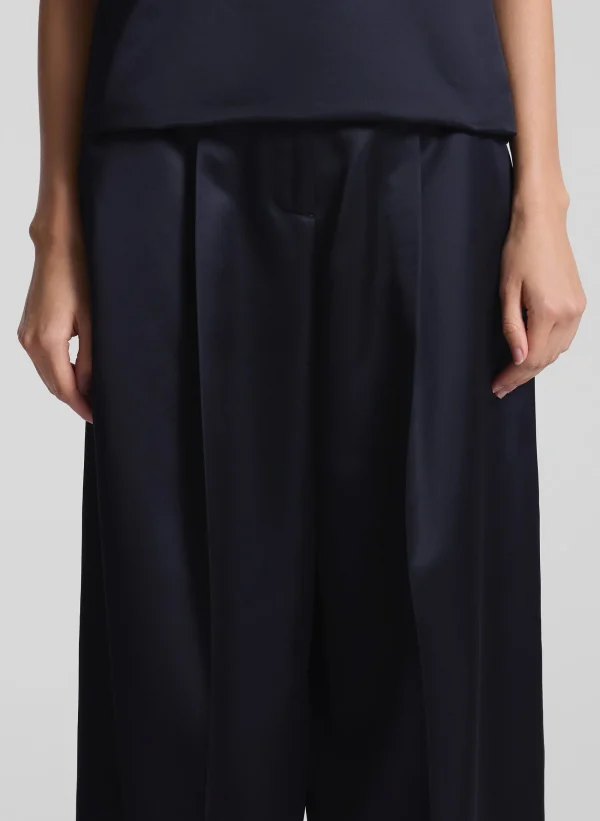 Women A.L.C. Bottoms>Ryder Satin Wide Leg Pant
