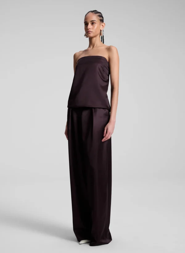 Women A.L.C. Bottoms>Ryder Satin Wide Leg Pant